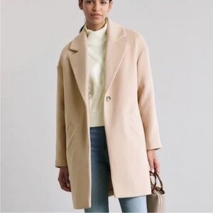 Elizabeth & James | Tara Tan Coat I Medium Peacoat Quiet Luxury Preppy